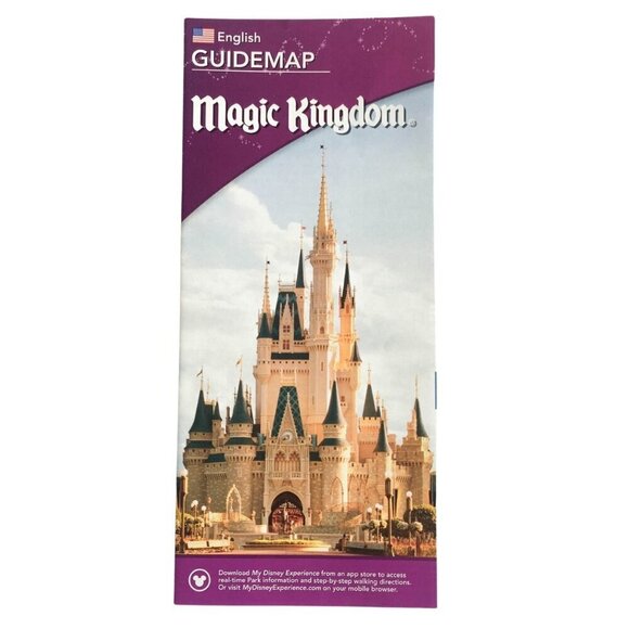 Pre-C0vid Magic Kingdom Park Map - Mint Condition - Picture 1 of 5